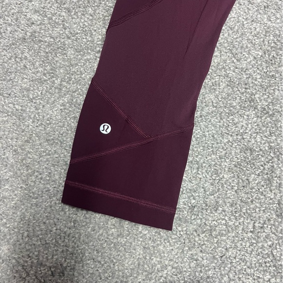 Lululemon Leggings Womens 6 Maroon Pace Rival Crop 22" Inseam Dark Adobe - Picture 8 of 11